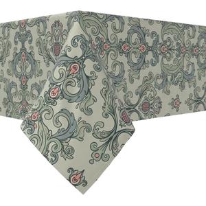 Квадратная скатерть, 100% хлопок, 52х52 дюйма, цветочный 11