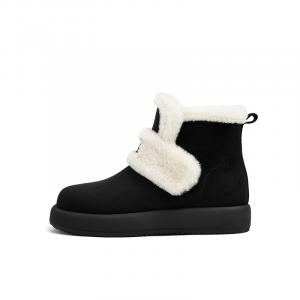 Женские зимние ботинки DAPHNE с меховой отделкой, черный