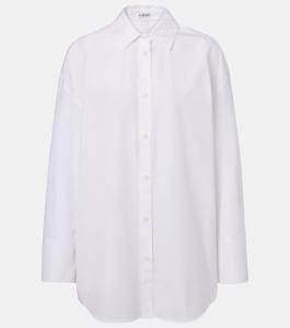 Хлопковая поплиновая рубашка Loewe, белый