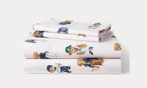 Polo Ralph Lauren Свитер, 4 года, полосатый розово-белый, с пони и медвежонком