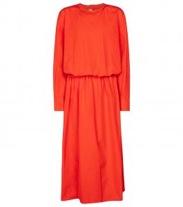 Платье миди из хлопкового поплина Marni, Poppy Red