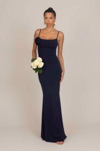 Платье WAL G TALL MARY ROSE TIE MAXI, Navy Blue/Dark Blue