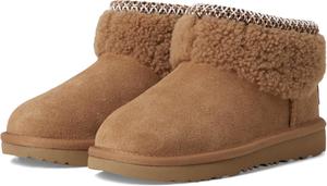 Ботинки UGG Kids Classic Ultra Mini Maxi Curly, цвет Chestnut