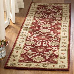 Ковер-дорожка SAFAVIEH, 69 x 427 см, Heritage Collection, Red & Beige, ручной работы, традиционный восточный, шерстяной, идеально для помещений с высокой проходимостью в гостиной, спальне (HG970A)