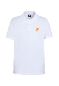 Рубашка-поло с вышивкой этикеток POLO SYLT, цвет Bright White