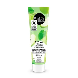 Чувствительная зубная паста Natural Certified Toothpaste Apple & Grape Organic Shop, 100 g
