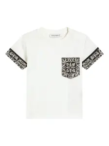 Хлопковая футболка Dolce & Gabbana Kids, белый