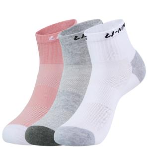 Женские носки до щиколотки 3 пары LINING, серо-розовый