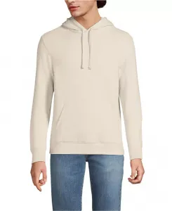 Мужская толстовка с капюшоном и длинными рукавами Lands' End, белый