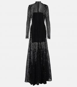 Платье из макраме David Koma, черный