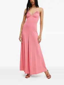 Платье миди с вырезом халтер Silvian Heach, розовый