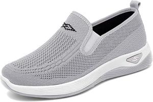 Ортопедические кроссовки для женщин, туфли для медсестер на липучке Babe, обувь Ortho Pro Comfort, обувь OrthoWear Baimiu, серый