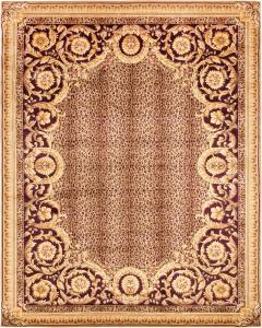 Ковер SAFAVIEH, 305 x 427 см, Florence Collection, ассорти, фиолетовый ручной работы леопардовый восточный дизайн из шерсти, идеально для помещений с высокой проходимостью в гостиной, спальне (FL01C)