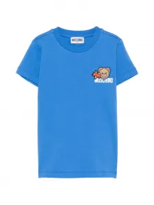 Футболка с аппликацией Moschino Kids, синий