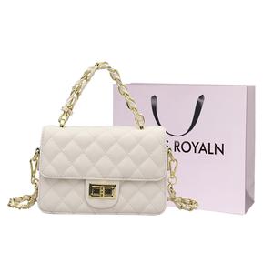 Сумка через плечо PU, средний размер, женская бело-черная LOUIS ROYALN, черная + фирменная упаковочная сумка