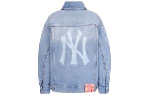 Базовая джинсовая куртка с логотипом унисекс синего цвета Mlb, синий