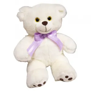 Трехцветный плюшевый мишка с бабочкой Bow Tie, плюшевая кукла, высота 25см/35см XUANBEIBEI, белый