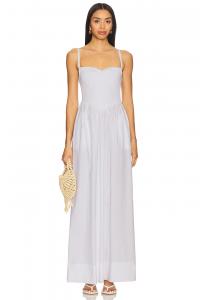 Длинное платье Dixie Show Me Your Mumu, white poplin