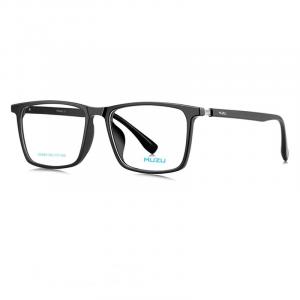 MUZU Прямоугольная оправа для очков унисекс, Versatile Black-C10