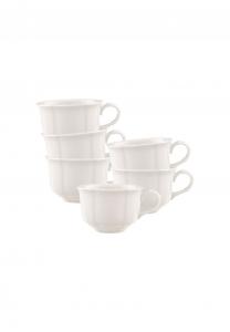 Набор чайных чашек Villeroy & Boch Manoir, 6 предметов, 0,13 л, белый