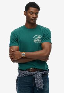 Футболка Superdry & Co LO-FI OUTDOORS, Erin Green/Mottled Dark Green