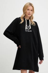 Хлопковое платье Karl Lagerfeld, черный