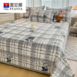 Fuanna Флисовая простыня 180х200 см, двусторонняя, мягкая, без ворса и статики, цвет French Rose