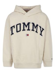Худи с вышитым логотипом Tommy Hilfiger Junior, нейтральный цвет