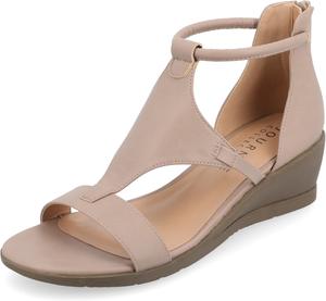 Женские сандалии на танкетке Journee Collection Trayle, Taupe