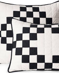 Наволочка для стеганого одеяла «Ирландская цепочка» Lands' End, цвет black slate irish chain