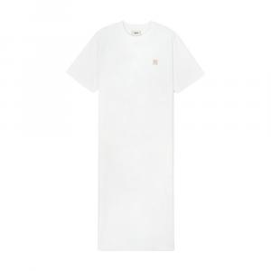 MLB Женское платье с коротким рукавом цвета слоновой кости White