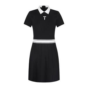 Женское платье с коротким рукавом EUROPEAN TOUR, черный