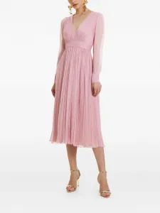 Платье миди с длинными рукавами Vasquez Framboise, розовый