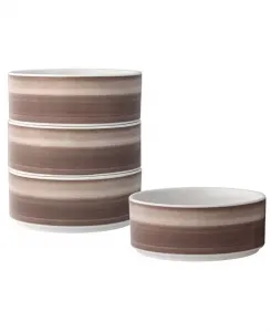 Набор из 4 мисок для хлопьев Colorstax Ombre Stax 6 дюймов Noritake, umber