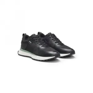 Кроссовки с сетчатой ​​детализацией из смешанных материалов Boss