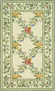 Ковер SAFAVIEH, 84 x 145 см, Chelsea Collection, Ivory, ручной работы в стиле French Country из шерсти, идеален для помещений с высокой проходимостью: прихожая, гостиная, спальня (HK60A)