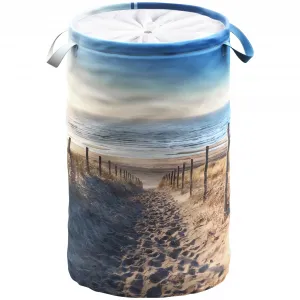 Корзина для белья Sanilo «Дюна», коричневый/синий