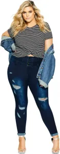City Chic женские джинсы плюс сайз Asha Rip Corset
