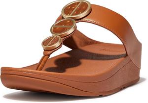 Сандалии FitFlop Halo с перемычкой между пальцами, женская мода, с амортизирующей подошвой, светло-коричневый