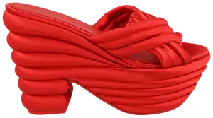 Женские сандалии на платформе Ferragamo Rey, красные