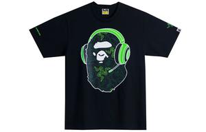 Совместная коллекция Razer/Thunderbolt Capsule A Gaming Ape Ss22 Футболка для мужчин A Bathing Ape, черный