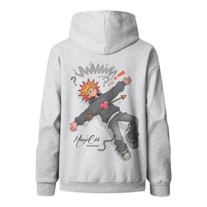 Толстовка Unisex Hooded Moderate Heavyweight HUANQIU, белый heather серый