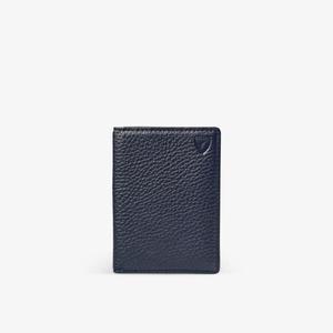 Кожаный визитница двойного сложения Aspinal Of London, темно-синий