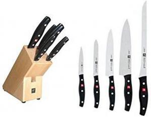 Подставка для ножей Zwilling Twin Pollux с 5 ножами, оснащенными закаленными льдом лезвиями Friodur из нержавеющей стали