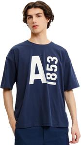 Футболка AIGLE (Aigle) Эксклюзивная футболка с большим логотипом для мужчин, продающаяся в интернет-магазине, темно-синий