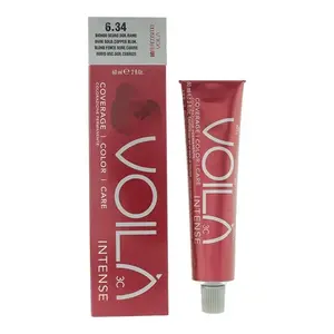 Женская краска для волос Voila 3c 6.34 Dark Golden Copper Blonde