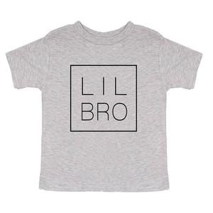 Молодежная футболка Lil Bro Square с короткими рукавами и рисунком The Juniper Shop, цвет Heather Grey