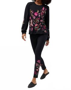 Леггинсы Penellope с зауженными штанинами черного цвета Johnny Was, черный