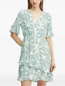 Платье с воланами и ярусами Fracomina, зеленый