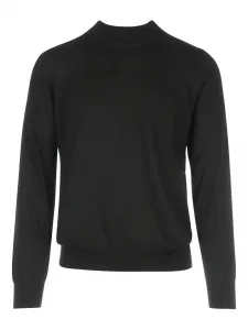 Шерстяной свитер с высоким воротником Gran Sasso, черный
